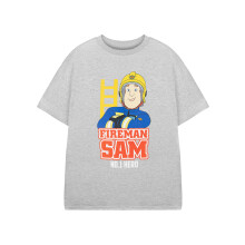 (3-4 Years) Fireman Sam Short Sleeved T-Shirt (Boys Grey)