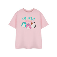 (9-10 Years) Squishmallows Short Sleeved T-Shirt (Girls Pink)