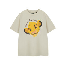 (7-8 Years) Disney The Lion King Short Sleeved T-Shirt (Unisex Kids Beige)