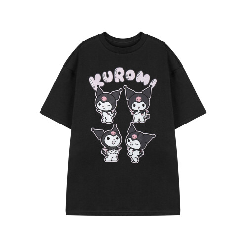 Hello Kitty (Medium) Hello Kitty Short Sleeved T-Shirt (Womens Black)