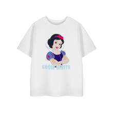 (3-4 Years) Disney Snow White & The Seven Dwarfs Short Sleeved T-Shirt (Girls White)