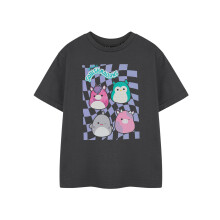 (5-6 Years) Squishmallows Short Sleeved T-Shirt (Girls Grey)