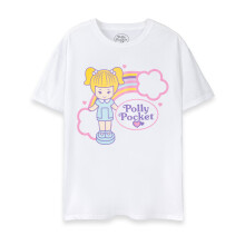 (X-Large) Polly Pocket Short Sleeved T-Shirt (Womens White)