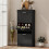 Three-Drawer Minimalistic Shoe Cabinet - Black 3