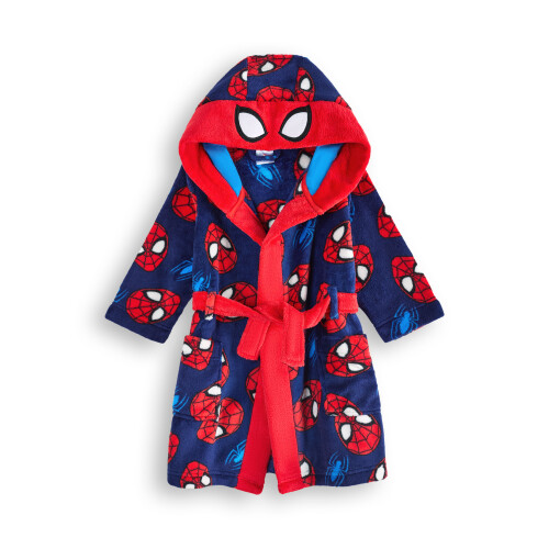 Marvel (6-7 Years) Marvel Spiderman Hooded Bathrobe (Boys Red)
