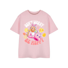 (7-8 Years) Barbie Short Sleeved T-Shirt (Girls Pink)