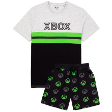 (Large) Xbox Short Sleeve Short Leg Pyjama Set (Mens Black)