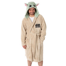 (XX-Large) Star Wars The Mandalorian Hooded Bathrobe (Unisex Brown)