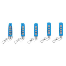 5 Pezzi 433 MHz Telecomando Compatto Wireless Duplicatore per Porte da Garage Cancelli Sistemi Compatibilità Universale Blu