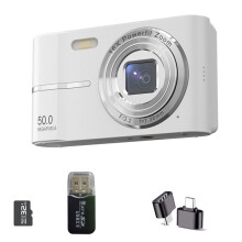 Appareil Photo Numérique de Poche Portable FHD 1080P 50MP avec Autofocus AF et Zoom 16X pour Étudiants