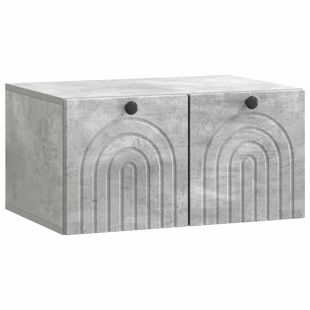 Vidaxl Wall-Mounted Tv Cabinet Concrete Grey 59.5 X 41 X 30 Cm