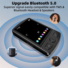 Portable MP3 Player Sport Clip Walkman HiFi Sound 5.0 Student Walkman 1.8 Inch Screen with FM Radio E-Book