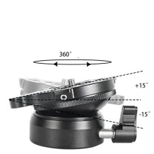 DY-60N 3/8 Screw Leveling Tripod Base with Offset Bubble Level, 1/4inch Thread for DSLR Cameras - for ,