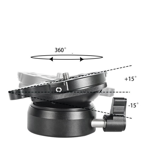 DY-60N 3/8 Screw Leveling Tripod  Base with Offset Bubble Level, 1/4inch Thread for DSLR Cameras - for ,