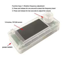 Pocket Radio SI4732 LSB USB AM FM/AM Radio All Band Receiver Radio 1.9inch IPS Screen with Amplifier Stand