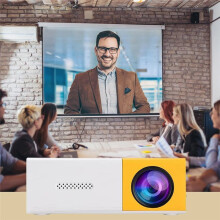 Projecteur LED HD 1080P 400 Lumens Lecteur Multimédia Domestique Micro-Projecteur LED 320x240 avec Télécommande Prise Américaine
