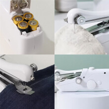Portable Sewing Machine Handheld Electric Sewing Machine with Bobbin for Needlework Home Travel Sewing Accessories