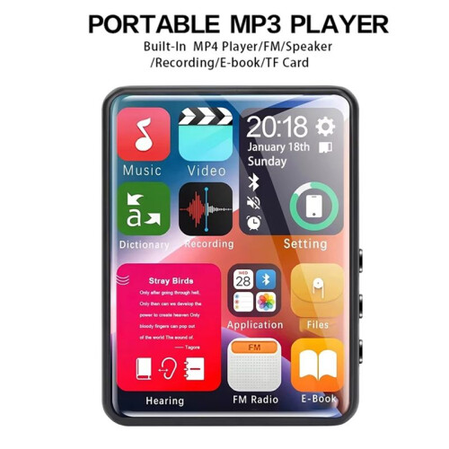 2.4 Inch Full Screen Touch Mp3 Player with 4GB Memory  Mp4 Player with Built-in Speaker with E-Book Video 1