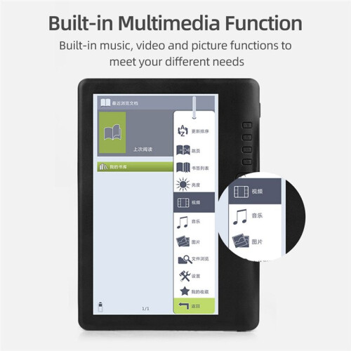 Portable Ebook Reader 7 Inch Multifunctional 512M+8GB Memory Compact Size Long Endurance  Digital Book Reader 2