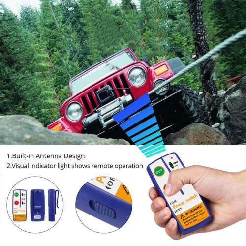 12V Universal Electric Winch Wireless Remote Control  Kit for  ATV SUV Truck Boat Receiver Module Transmitter 2