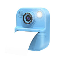 HD 1080P Kids Instant Print Digital Camera Instant Printing Kamera Födelsedagspresent för Skojs Skull Fotografering Blå
