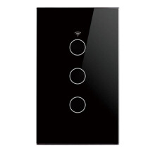 Tuya US WiFi Wall RF433 3 Gang Neutral Wire Touch Sensor LED Light Switches Home Alexa Home