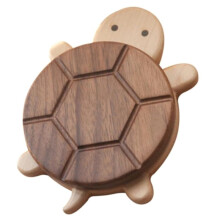 Tapis Isolant en Bois Massif en Forme de Tortue, Créatif et Mignon, pour Bouilloire, Dessous de Verre, Vaisselle, Décoration de Table Anti-Brûlure.