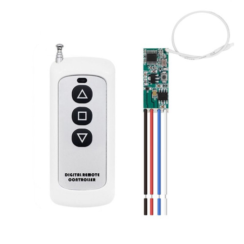 12V Motor Remote Control Kit, 433MHz Wireless Relay Module with Transmitter, for Motor Direction & Stop Control
