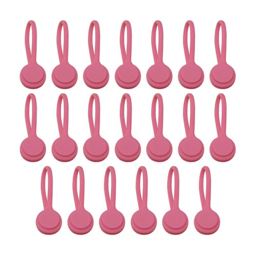 20pcs Cable Organizer Minimalist Silicone Cable Organizer for Data, Headphone, and Charging Cords Dark