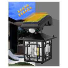 Solar-Wandlaternen für Den Außenbereich, Wasserdicht, 200 Lm, Bewegungsmelder, Wandleuchten, Zaunleuchten mit 3 Modi, Außenwandleuchten