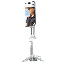 Magnetischer -Selfie-Stick, Tischstabilisator P15C, -Handy-Aufnahmehilfe, Weiß