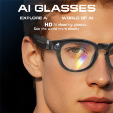 AI Camera 800W Glasses Real- Translation HD Image Stabilization Music Sunglasses for Office Business Travel