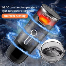 Cafetière Électrique Portable - Machine à Café Compacte à Capsules et à Poudre, Idéale pour les Voyages et le Bureau