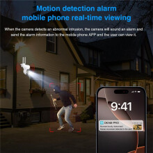 2MP Trådlös PTZ IP-Kamera Fullfärg AI Humanoid Detektion Autospårning Babymonitor Hemsäkerhetskamera