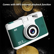 Appareil Photo Numérique Rétro 4K avec Transmission Sans Fil Wi-Fi, Zoom Numérique 16x, Caméra Thermique Instantanée avec Flash et Filtre, C