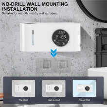 Distributeur de Savon Automatique Distributeur de Savon Mural Sans Contact avec Capteur (avec Écran LED) Distributeur de Savon Mousse pour Lavage des