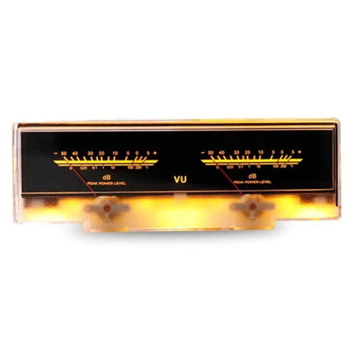 Double Pointer VU Meter Stereo Audio Amplifier Board DB Sound Level Indicator Meter Adjustable Backlight with Driver