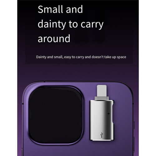 For  Interface to USB3.0OTG Adapter,  Mobile Phone and Tablet to USB Flash Drive, Mouse and Keyboard Silver