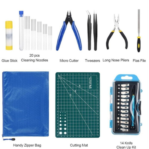 3D Printer Accessory 55 Piece Set,Kit for 3D Printer Cleaning and Polishing 2