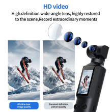 Fickkamera 4K HD 270 Roterbar Anti-Skakning Wifi Sportkamera för Utomhuskörning Dykning Actionkamera