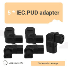 Stromversorgung IEC 320 C14 auf C13 AC-Adapter 3-Polig IEC 320 3-Polig Stecker auf Buchse Verlängerung Abgewinkelter AC-Konverter