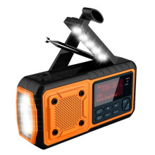 DAB376BT Crank Radio DAB+FM BT Emergency Radio with Battery Solar with Alarm Clock Hand Crank Blackout Emergency Use
