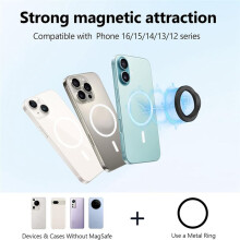 Magnetisk Silikonringhållare för Telefon, Roterande Fingerögla, Mjuk och Bärbar, Magnetiskt Fäste Rosa