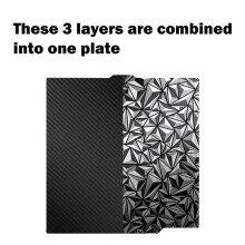 Build Plate PET PEO for Centauri 260x271mm,3D Printer Double Sided Textured and Smooth Platform Surface Sheet Bed