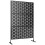 Metal Decorative Privacy Screen Outdoor Divider, Black Grid 1