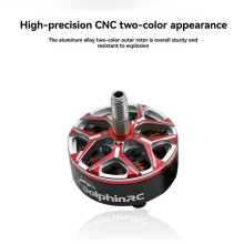 For DolphinRC 2808 1300KV Brushless Motor 5mm Shaft 6S Low Noise Drone Motor for 7inch Helicopter RC FPV Drone
