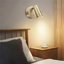 Magnetische LED-Wandleuchte, Wiederaufladbar über USB, Touch-Schalter, Wandleuchte, Strahler, Kabellos, Dimmbar, Schlafzimmer, Nachttischlampe