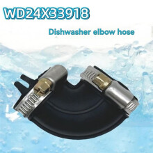 WD24X33918 für WD19X25460, WD19X25700 Geschirrspüler-Umwälzpumpe zum Sumpf, Winkelschlauch und Klemmen-Kit