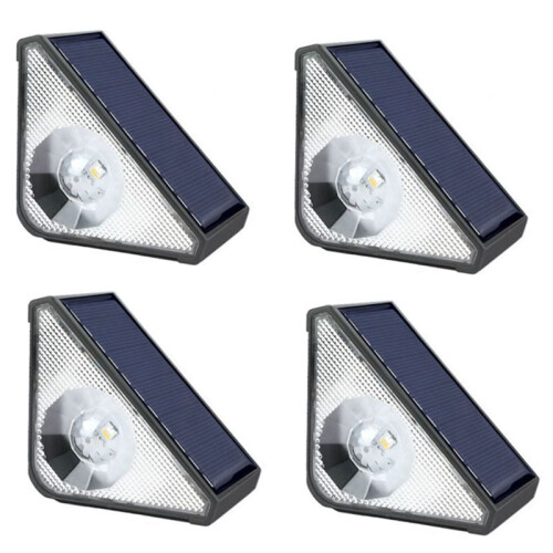 4pack Solar Step Lights for Outside,Solar Stair Lights for Step,Stair,Patio,Yard,Deck,Wall 1