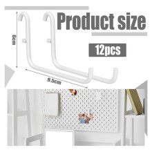 48Pcs Peg Board Hooks, Peg Board Accessories, Long Peg Board Hooks Set Metal Storage Tool Waterproof Home Office Tool
